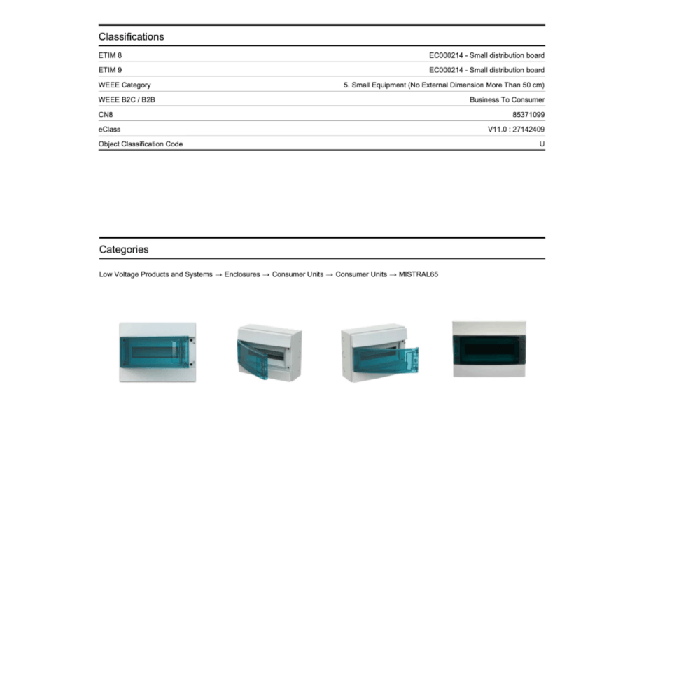 ตู้คอนซูเมอร์ยูนิตกันน้ำ 12 ช่อง ABB MISTRAL 12 MODULES (IP65 ฝาใส)_4
